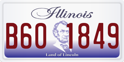 IL license plate B601849