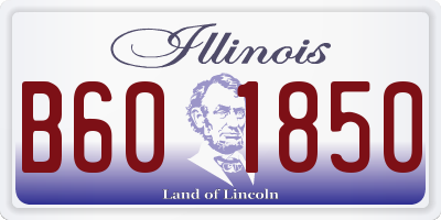 IL license plate B601850