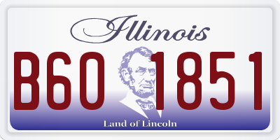 IL license plate B601851