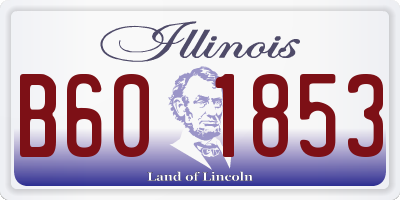 IL license plate B601853