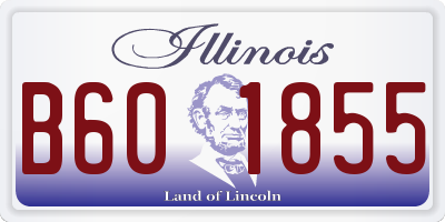 IL license plate B601855