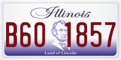 IL license plate B601857