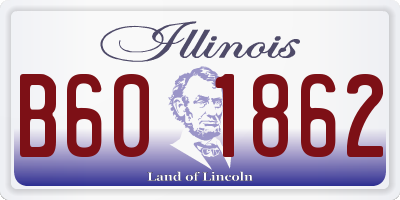 IL license plate B601862
