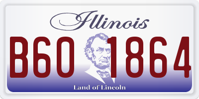IL license plate B601864