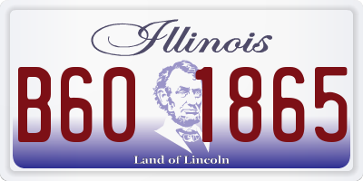 IL license plate B601865