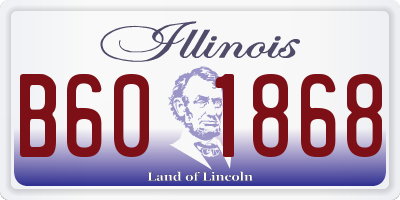 IL license plate B601868
