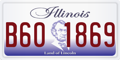 IL license plate B601869