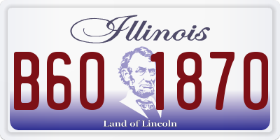 IL license plate B601870