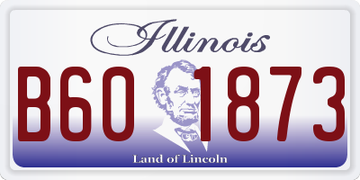 IL license plate B601873