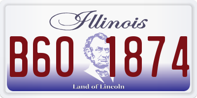 IL license plate B601874
