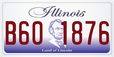 IL license plate B601876