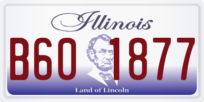IL license plate B601877