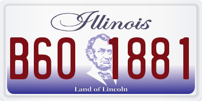 IL license plate B601881