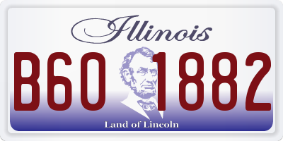 IL license plate B601882