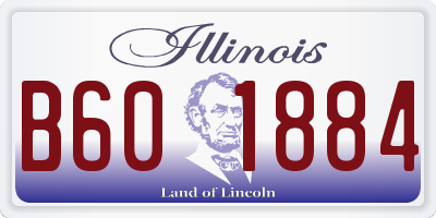 IL license plate B601884