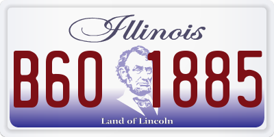 IL license plate B601885