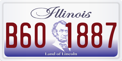 IL license plate B601887