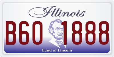 IL license plate B601888