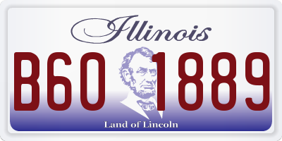 IL license plate B601889