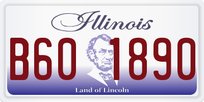 IL license plate B601890