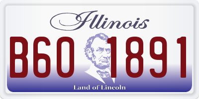 IL license plate B601891