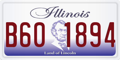 IL license plate B601894
