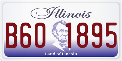 IL license plate B601895