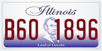 IL license plate B601896