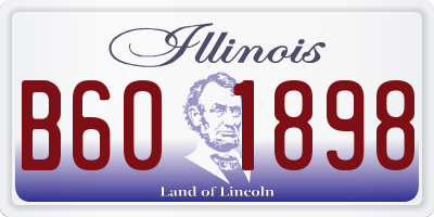 IL license plate B601898