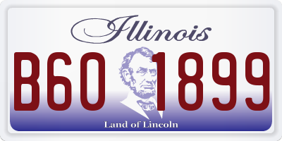 IL license plate B601899