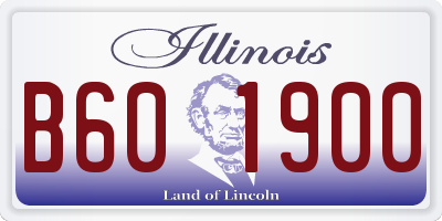 IL license plate B601900