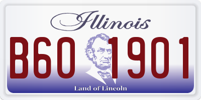 IL license plate B601901