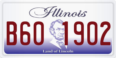 IL license plate B601902