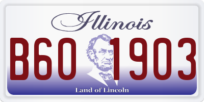 IL license plate B601903