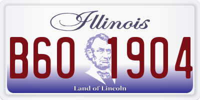 IL license plate B601904