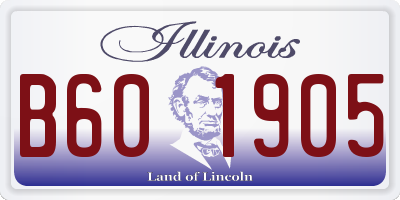 IL license plate B601905
