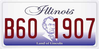 IL license plate B601907