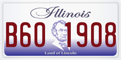 IL license plate B601908