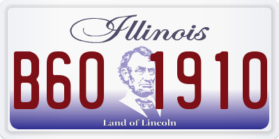 IL license plate B601910