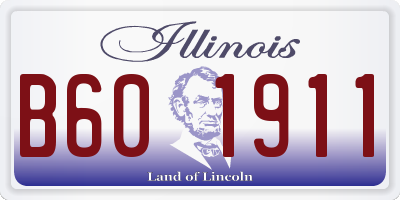 IL license plate B601911