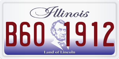IL license plate B601912