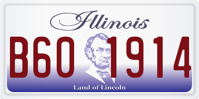 IL license plate B601914