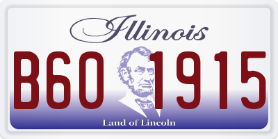 IL license plate B601915