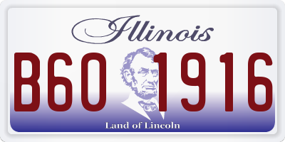 IL license plate B601916