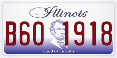 IL license plate B601918