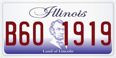 IL license plate B601919