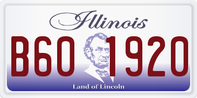 IL license plate B601920