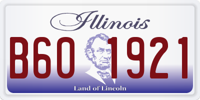 IL license plate B601921