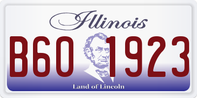 IL license plate B601923