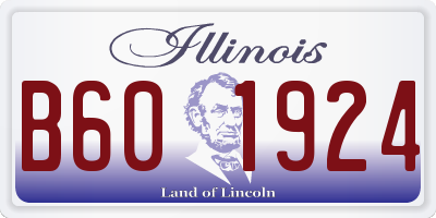 IL license plate B601924